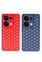 Mtxdpn Realme C65 Case Honeycomb Silicone Cover (210940) - Navy Blue - 2