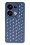 Mtxdpn Realme C65 Case Honeycomb Silicone Cover (210940) - Navy Blue