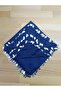 Leaf Sequin Navy Blue Headscarf Writing Scarf Prayer Cloth