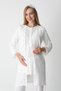 Women's Ecru Special Design Lace Detailed Winter Long Sleeve Maternity Pajama Set