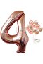 4 Year Old Rose Gold Number Balloon Confetti Balloon Set