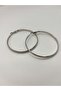 Steel Silver Color 5.5cm Hoop Earrings - 4