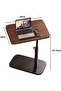 Small Sofa End Table Adjustable Height & Tiltable Tabletop (Black) - 2