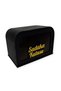 Wooden Donation Box - Laser Cut Decorative Model Black with Transparent Window and Gold Plexi Lettering