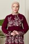 Skirt Layered Flower Patterned Gypsy Viscose Dress Hijab Dress Mother's Dress Prayer Dress - 6