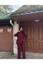 Women's Burgundy Tie-Dye Femme Triple Set