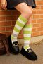 3 Pieces of Striped and Colorful Knee-Length Socks - 8