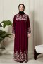 Straight Robe with Button Front Viscose Fabric Tessiture Clothing Mother's Dress Prayer Dress - 2