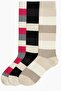 3 Pieces of Striped and Colorful Knee-Length Socks