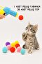 Plush Ball Throwing Interactive Cat Toy |   Colorful Bulk Cat Entertainment Toy - 3