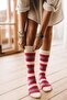 3 Pieces of Striped and Colorful Knee-Length Socks - 5