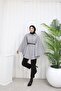 Women's Cashmere Poncho with Belt Detail - 2