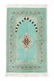 Chenille Prayer Rug – Floral Embroidered Lined Design with Mihrap – Dowry Gift