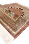Chenille Prayer Rug – Floral Embroidered Lined Design with Mihrap – Dowry Gift - 3