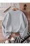Girls' Bow Printed Round Neck Sweatshirt - 2
