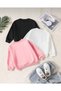 Girl's Boston-Losangeles-Broklyn Printed Black-Pink-White 3-Piece Sweatshirt - 2