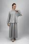 Women's Soft Textured Modal Skirt Set Light Gray