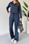 Women's Modal Fabric Polo Neck Long Sleeve Suit 1126 - 5