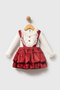 Baby Girl Girl Child Birthday Party Wedding Velvet Salopet Slopet Lace Long Sleeve Salopet - 3