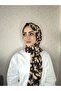 Dp8 Patterned Pera Ready-To-Wear Shawl with Snap Fasteners from the Chin Gold