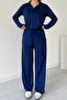 Women's Modal Fabric Polo Neck Long Sleeve Suit 1126