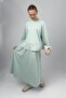 Women's Soft Textured Modal Skirt Set Water Green - 3