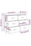 Sideboard HAMAR Honey Brown 113x40x80 cm Solid Wood Pine - 7