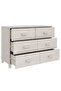 Sideboard HAMAR White 113x40x80 cm Solid Wood Pine - 6