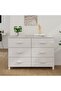 Sideboard HAMAR White 113x40x80 cm Solid Wood Pine