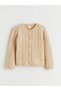 Özmarka New Season Crew Neck Girls' Knitwear Cardigan