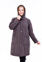 Women's Fur Quilted Coat - Water Repellent Plus Size Winter Coat - Mg001 - 8