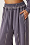 Contrast Stripe Knitted Top and Bottom Set Ldm0008 Smoked - 6