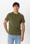 Khaki Regular Fit 100% Cotton Crew Neck T-Shirt