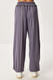 Contrast Stripe Knitted Top and Bottom Set Ldm0008 Smoked - 7
