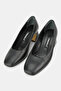 Women's Black Genuine Leather Classic Shoes with Medium Heel, Size 35-41 - 2