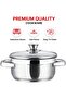Bremen Stainless Steel Saucepot/Casserole/Cooking Pot/Serving Pot Set 6 Pcs-Capacity 1,1.5 & 2 Litre - 3