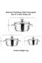 Bremen Stainless Steel Saucepot/Casserole/Cooking Pot/Serving Pot Set 6 Pcs-Capacity 1,1.5 & 2 Litre - 7