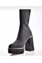 25K108 Women's Platform High Heeled Premium Evening Dress Boots with Stones - 3