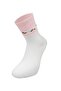 Women's Premium Stitch-Free Bamboo Hoop Socks Ecru - 3