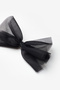 Black Glitter Tie-On Girl's Tulle Clip Buckle - 2