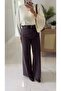 Evelora Brown Wide Leg Jeans - 2