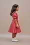 Red Floral Balloon Skirt and Girl's Vintage Collar Dress Mother-Daughter Combination (Sold as a Single Item) - 6