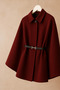 Women's Belted Stitched Poncho - 2