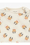 Lcw Baby Ecru Crew Neck Printed Baby Boy Snap Bodysuit - 3