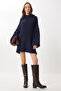 Oversized Soft Textured Knitwear Dress Ldm0012 Dark Blue