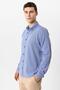 Navy Blue Slim Fit 100% Cotton Oxford Shirt - 3