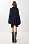 Oversized Soft Textured Knitwear Dress Ldm0012 Dark Blue - 7