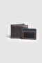 La'Graccio Paris Men's Genuine Cowhide Leather Wallet with Extra Card Holder Crazy Gray