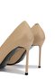 Women's Genuine Leather Beige Heeled Shoes - 4