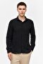 Black Regular Fit Long Sleeve Plain Shirt - 2
